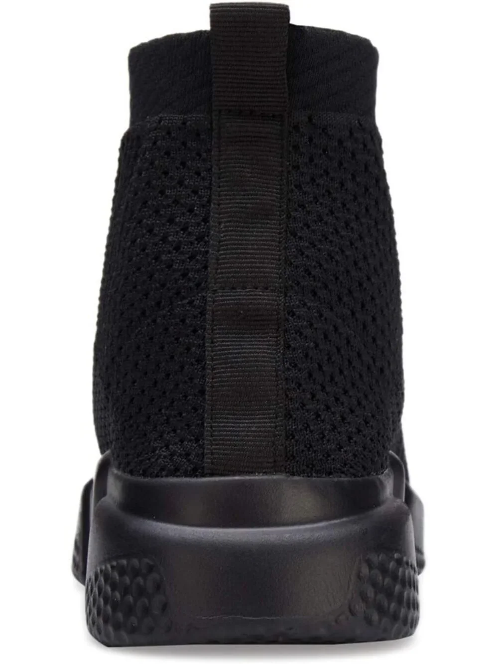 Men's Black Lightweight High Top Sneakers Breathable Knit Athletic Running Shoes